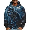 thumbnail image 2 of VBTAPA Oversized Graphic Hoodies for Men Novelty 3D Cat Printed Hooded Sweatshirt Long Sleeve Drawstring Pullover Hoodie Loose Casual Sweatshirts with Kangaroo Pocket Blue#1 XXXL, 2 of 5