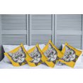 thumbnail image 6 of Ambesonne Animal Throw Pillow Cover 4 Pack, Hipster Kitten Cat, 16", Mustard Grey, 6 of 6