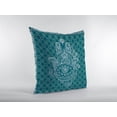 thumbnail image 3 of Hamsa Indoor/Outdoor Fabric Pillow with Removable Cover in White on Green16x16, 3 of 4