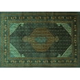 thumbnail image 1 of Ahgly Company Machine Washable Indoor Rectangle Persian Turquoise Blue Traditional Area Rugs, 3' x 5', 1 of 4