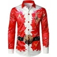 thumbnail image 1 of Camisas hawaianas Camisas estampadas de árboles Camisas de moda para hombres Blusas playeras de manga larga Blusas con solapa Ropa para hombres, 1 of 6