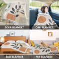 thumbnail image 2 of Yayeee Throw Blanket for Couch Soft Warm 60" x 80" Sofa Chair Bed Decoration, Art Plant and Sun, 2 of 7