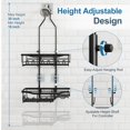thumbnail image 3 of Uoisaiko Upgraded Extended Length Shower Organizer with Hooks, Rustproof Shampoo Soap Holder, Large Hanging Bathroom Caddy, 3 of 12