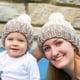 thumbnail image 5 of 1 paquete Niñas Monthers Invierno Tejer Crochet cálida Lindo gorro suave Pom Bobble - Rosado Soledad Sombrero tejido, 5 of 8