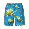 thumbnail image 4 of Lsque Mens Swim Trunks Cute Car Cartoon Pattern - Bathing Suit Compression Liner - Beach Swim Shorts Swimwear - (S-3XL) - Stretch Quick Dry -Large, 4 of 9