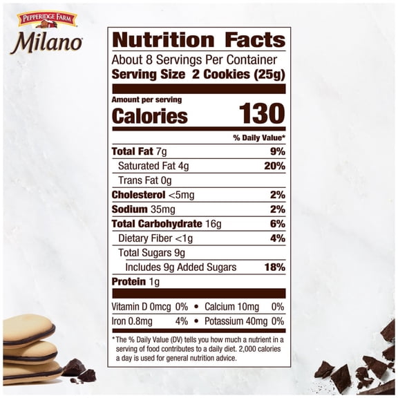 Pepperidge Farm Milano Mint Chocolate Holiday Cookies 7 oz - Pack of 1