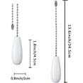 thumbnail image 5 of Ceiling Fan Chain Pulls Decorative Extension 12 Inches White Color Wooden Pull Chain Fan Pulls Set Ornaments for Ceiling Light Lamp Fan Chain (Nickel) 8 Pcs White, 5 of 5