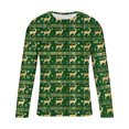 thumbnail image 5 of Blusas y camisas de manga larga con cuello redondo para hombre, blusa de poliéster con estampado navideño de otoño y manga larga para hombre., 5 of 5