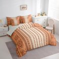 thumbnail image 4 of Feelyou Vintage Orange Aztec Twin Bedding Sets 7-Piece, Mid Century Fashion Bedding Comforter Set, Teens Adult Women Men Reversible Sheet Sets, Ultra Soft Bedroom Decor, 4 of 9
