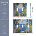 thumbnail image 2 of Yayeee Toggle Light Switch Wall Plate 2-Gang 4.56"x4.48" Decorative Outlet Cover, Pink Floral Window, 2 of 7