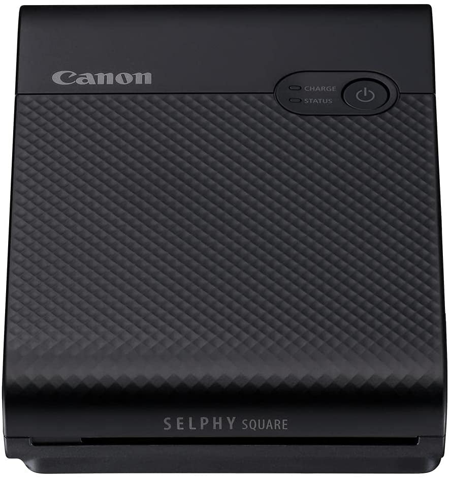 Canon SELPHY Square QX10 Portable Photo Printer Wi-Fi Connectivity USB Charging Dye Sublimation Printing Square Photo Paper SELPHY Photo Layout App INTL Model BlackInternational Model
