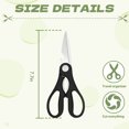 thumbnail image 2 of FACEGA 2Pcs Scissors All Purpose,Cold Walnuts 7.7" School Scissors,Opening A Bottle Cap Sewing Scissors for Fabric Cutting,Black, 2 of 7