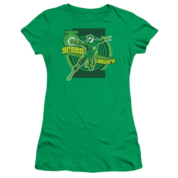 Dc - Green Lantern - Juniors Teen Girls Cap Sleeve Shirt - Large