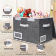 Nefoso Toy Box with Lid, 37L Toy Chests Organizers, Foldable Storage