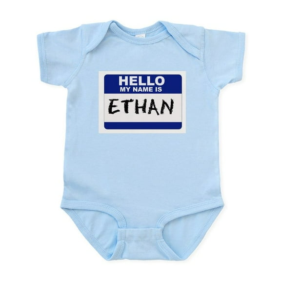 CafePress - Hello My Name Is Ethan Infant Creeper - Baby Light Bodysuit, Size Newborn - 24 Months