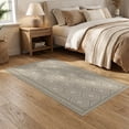 thumbnail image 2 of ODIKA Symmetrical Neutral Decorative Hexagon Grid With Classic Edge Detail Easy Care Kids Safe for Small Living Room, Playroom, Bedroom, 2 of 7