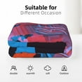 thumbnail image 6 of XMXT Throw Blankets, Brave Slogan Two Color Pattern Vintage Blue Bed Blanket for Bedroom Sofa, 50 x 70 inches Multicolor, 6 of 9