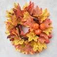 thumbnail image 3 of Thanksgiving Fall Wreath, Pumpkins Pinecones Berries Artificial Maple Leaves Wreath - for Front Door Fall Thanksgiving Decorations Indoor Outdoor, 3 of 5