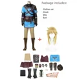 thumbnail image 3 of Disfraz de Cosplay de Zelda Breath of the Wild Link, camisa, capa, accesorios, conjunto para adultos y niños, para fiesta de carnaval, 3 of 5