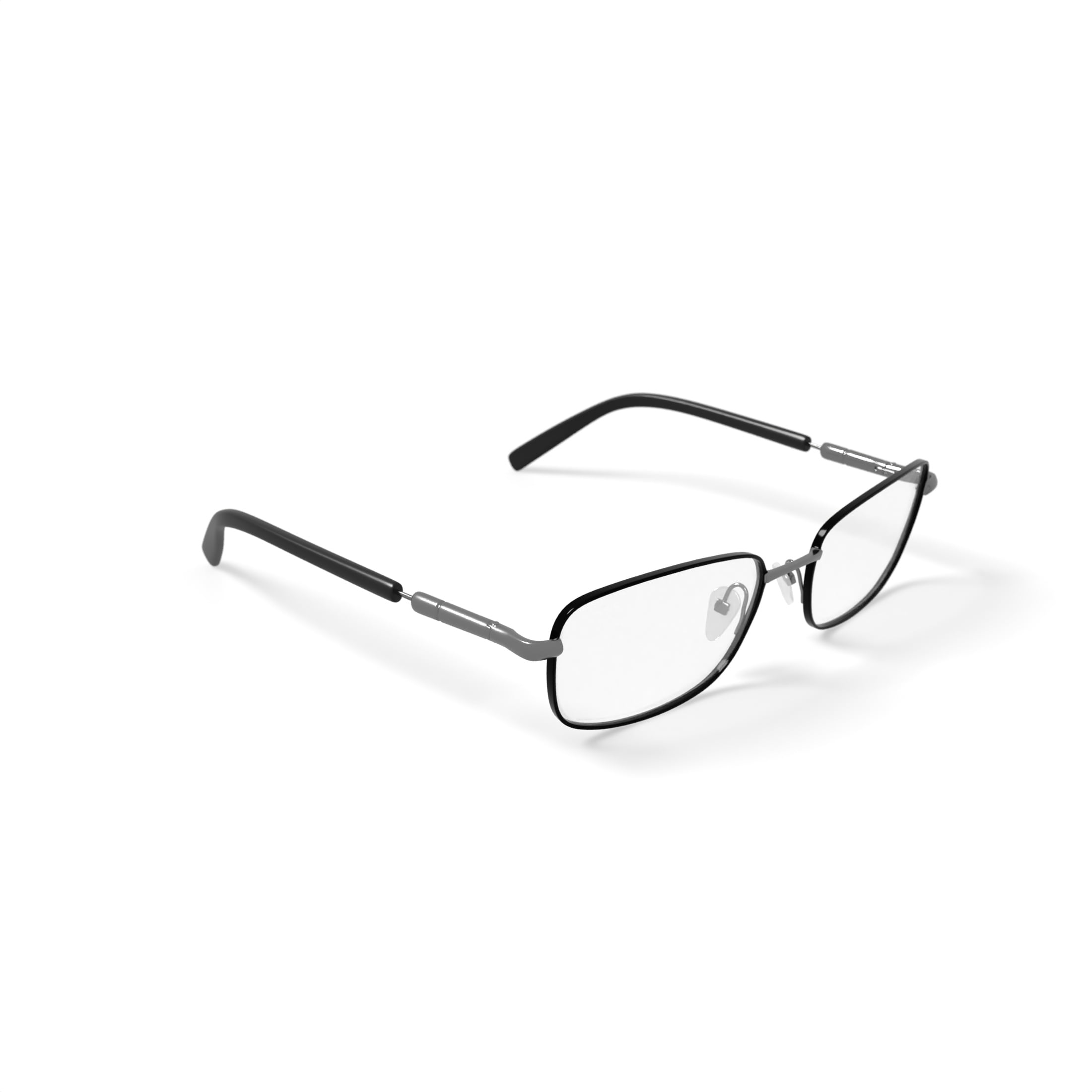 Walmart Men's Eyeglasses, MK09861, Silver, 56-18-140, with Case