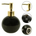 thumbnail image 5 of Unique Bargains 1 Pc Simple Round Soap Pump Dispenser for Bathroom Hotel 300ml Black Gold Tone, 5 of 6