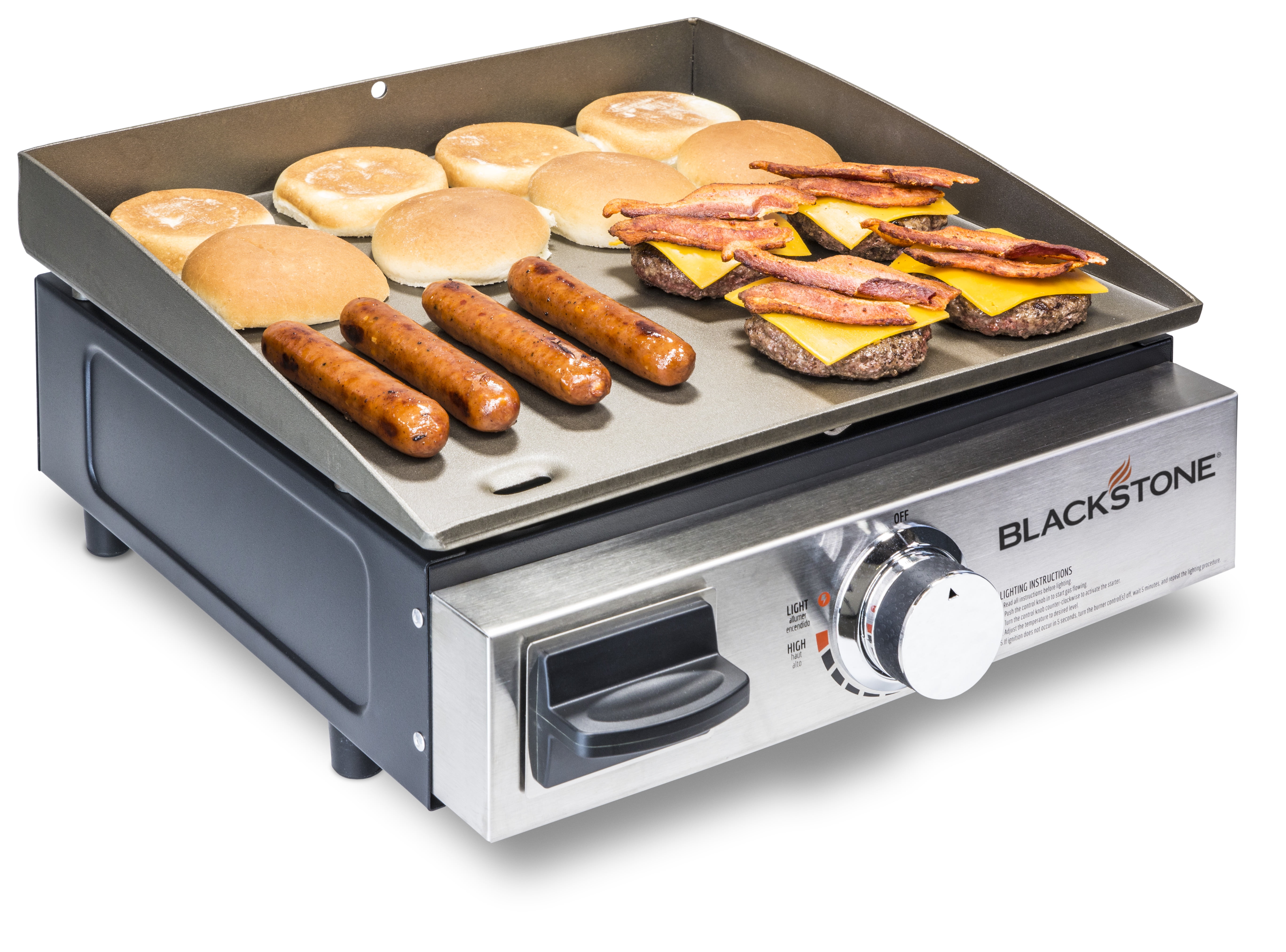Griddle Portable Gas Flat Top Camping Grill BBQ Tailgating 17" 7989115...