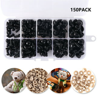 Oval Safety Noses Buttons Eyes 6 Pieces (Black, 30mm)