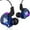 B, variant on EGYMEN QKZ AK6 Sports Earphones In-ear Wired Headset with Mic Bass Stereo Sound Mobile Phone Earbuds Noise Isolating Ear Monitors