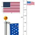 thumbnail image 6 of VINGLI Upgraded 20FT Sectional Aluminum Flagpole, Thick Tube Halyard Flag Pole with 3'x5' Polyester USA American Flag, 6 of 7