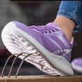 thumbnail image 5 of OwnShoe Women's Work Shoes Steel Toe Safety Shoes Lightweight Industrial Sneakers Purple Size 6, 5 of 9