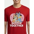 thumbnail image 2 of Bluey, Men's & Big Men's Valentine's Day Graphic Tee, Be Mine, Sizes S-3XL, 2 of 5