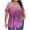 Purple, variant on Summer Tops for Seniors Crew Neck Short Sleeve Shirts Vintage Floral Print Blouse Casual Loose Fit Tee Shirt Pleated Front Tunic Plus Size Tops for Women