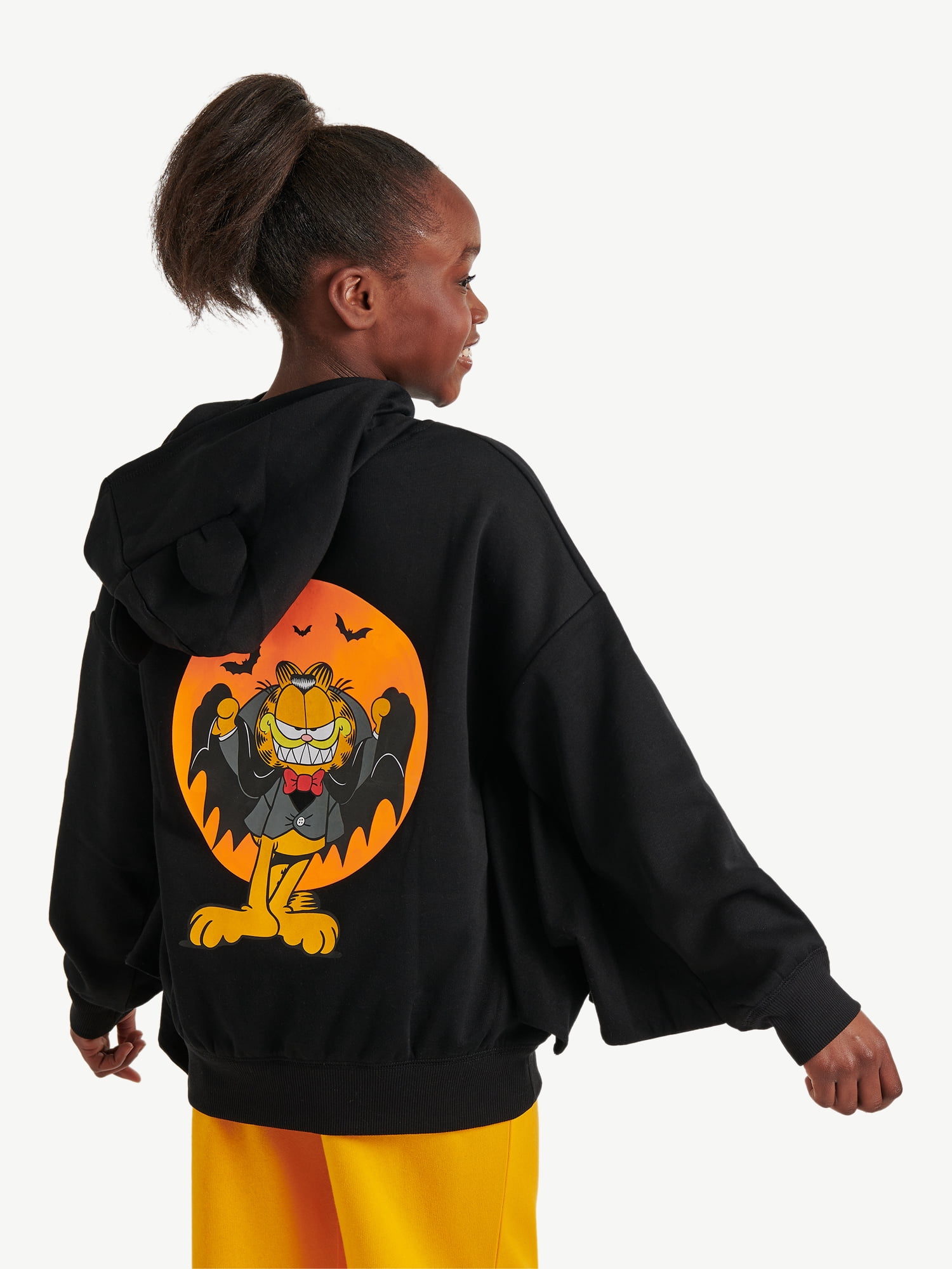 Justice x Garfield Girls Bat Hoodie, Sizes XS - XLP