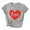 02 Gray, variant on Valentines Tops for Women, Love Letter Print T Shirt, Women's Short Sleeve Tee Ladies Valentine's Day Printed Round Neck Short Sleeved T-Shirt Loose Casual Blouse Top