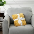 thumbnail image 6 of CBCHome Velvet Plush Jacquard Tile Throw Blanket for Couch - Buttery Soft, Cozy Throw, Cute Gifts for Women (Amber Gold, 50" x 60"), 6 of 8