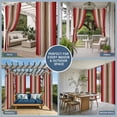 thumbnail image 5 of Red Pink Outdoor Curtains for Patio Waterproof,Windproof Privacy Curtains with Weighted Bottom,Farmhouse Wood Grain Vintage Brown Striped Outside Drapes for Picnic Garage Yard Cabana 54"x84" 1 Panel, 5 of 8