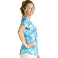 thumbnail image 4 of Tooniforms Scrubs Top For Women Rounded Print V-Neck TF786, 4 of 7