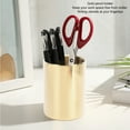 thumbnail image 4 of Pencil Cup, Nordic Style Modern Gold Rugged Stainless Steel Round Flower Vase Avoid Clutter  For Office For Desk, 4 of 8
