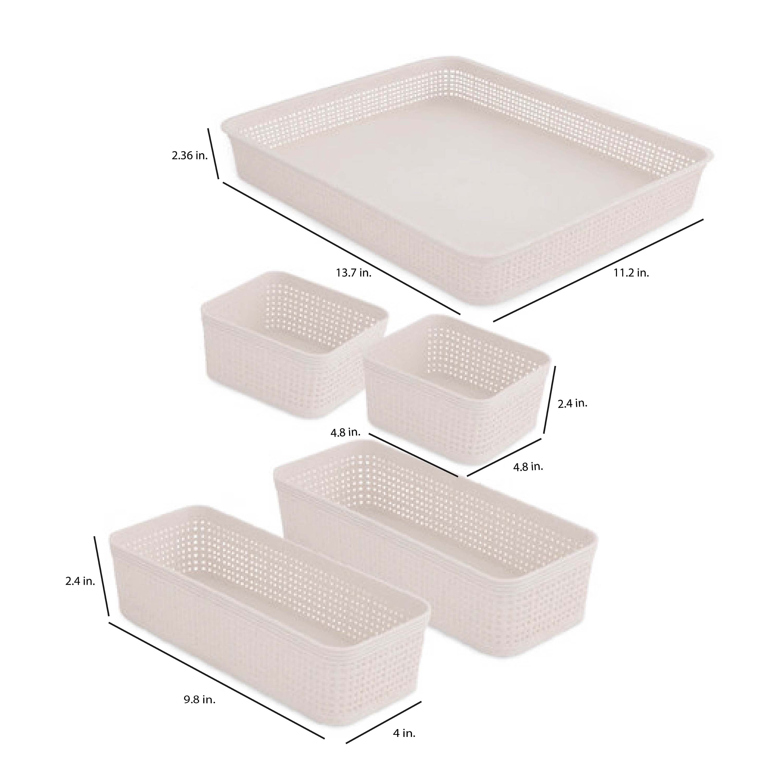Simplify For Green Living 5 Pack Organizing Basket Set in Natural