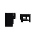thumbnail image 4 of Home Design Magnolia 3-Piece Coffee Table Set with Lift-Up Rectangular Coffee Table and 2 End Tables, Hidden Storage and Modern Design for Living Room, Black, 4 of 13