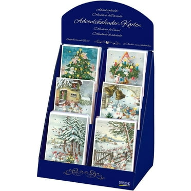 Alexander Taron Christmas Themed Advent Cards - 6.75" - Set of 60