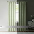 thumbnail image 4 of (2 pack) Mainstays Jacquard Blackout Panel Pair, Set of 2 Curtains, Green Botanical, 37" W x 84" L, 4 of 8