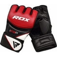 thumbnail image 3 of RDX MMA Gloves for Grappling Martial Arts Training, D. Cut Open Palm Maya Hide Leather Sparring Mitts, Perfect for Cage Fighting, Combat Sports, Punching Bag, Muay Thai and Kickboxing, Red, L, 3 of 9