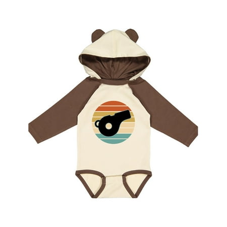 

Inktastic Coach Sports Whistle Retro Sunset Gift Baby Boy Long Sleeve Bodysuit