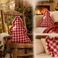 thumbnail image 4 of Eolstice Vintage Christmas Tree Shaped Throw Pillow, Ruffled Decorative Stuffed Cushion for Sofa Couch Bedroom Home Decoration, 4 of 7
