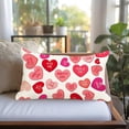 thumbnail image 2 of Valentines Day Pillow Covers 12X20 Hearts Decorative Throw Pillows Decoration Holiday Party Cushion Case for Couch Sofa, 2 of 6