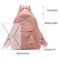 thumbnail image 7 of Stylago Corduroy Backpacks for Women with Tassel Front Pockets Casual Computer Daypack Ladies Medium Laptop Bags for Work Black, 7 of 7