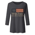 thumbnail image 4 of KHONTS Women's 250 Years T Shirts Patriotic USA Flag 250 Anniversary 3/4 Sleeve Tops Casual Fashion Summer Spring Tees Grey XXXL, 4 of 4