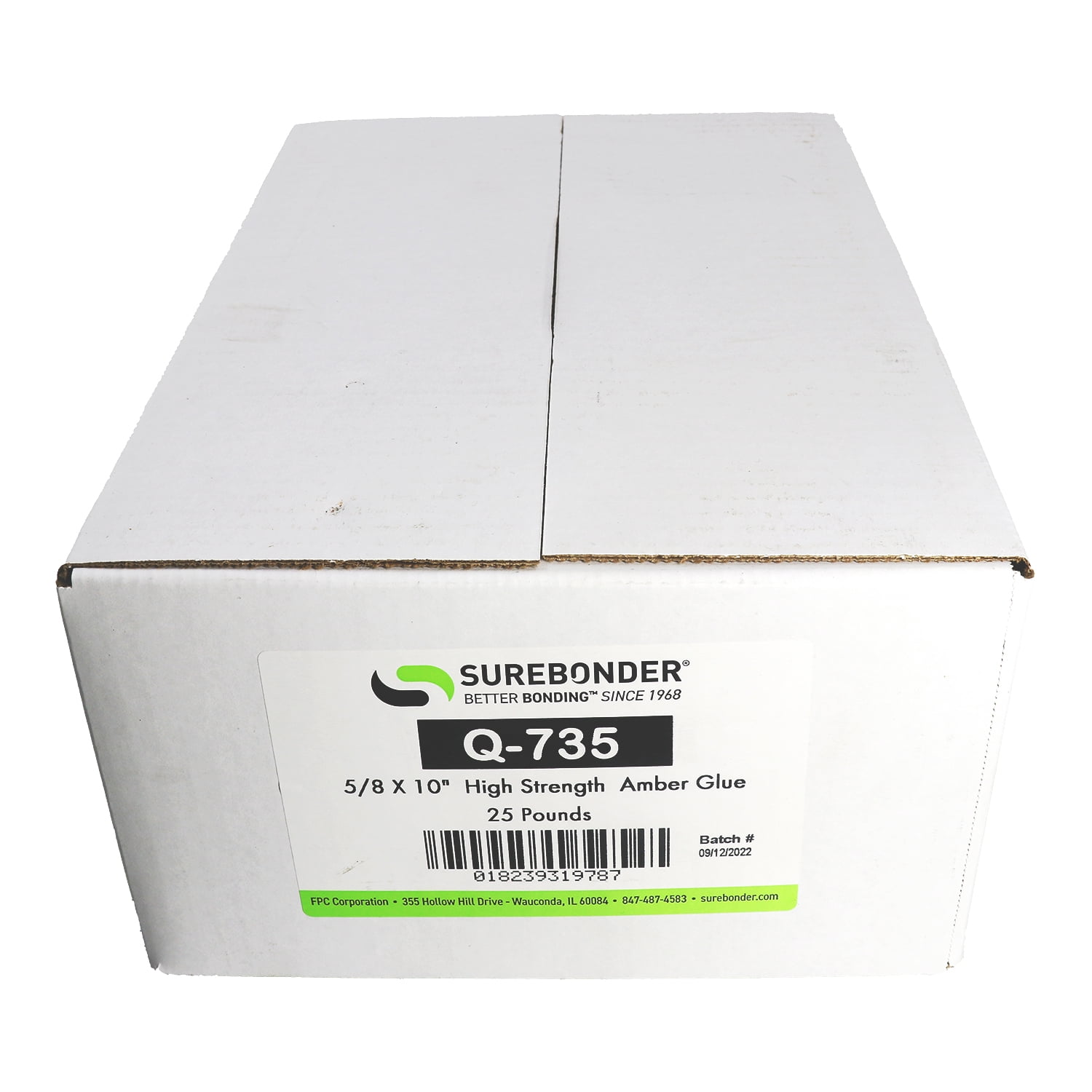 Q-735 High Strength Hot Melt Glue Sticks - 5/18" x 10" | 25 Lb Box