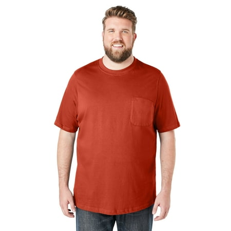 Boulder Creek By Kingsize Men's Big & Tall Heavyweight Crewneck Pocket T-Shirt